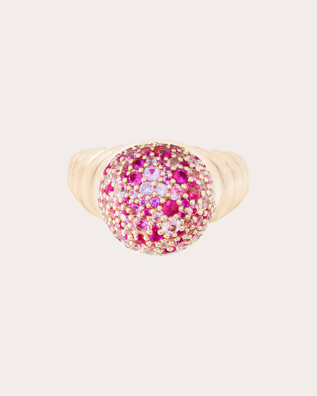 Pink Sapphire Revel Bobble Cocktail Ring