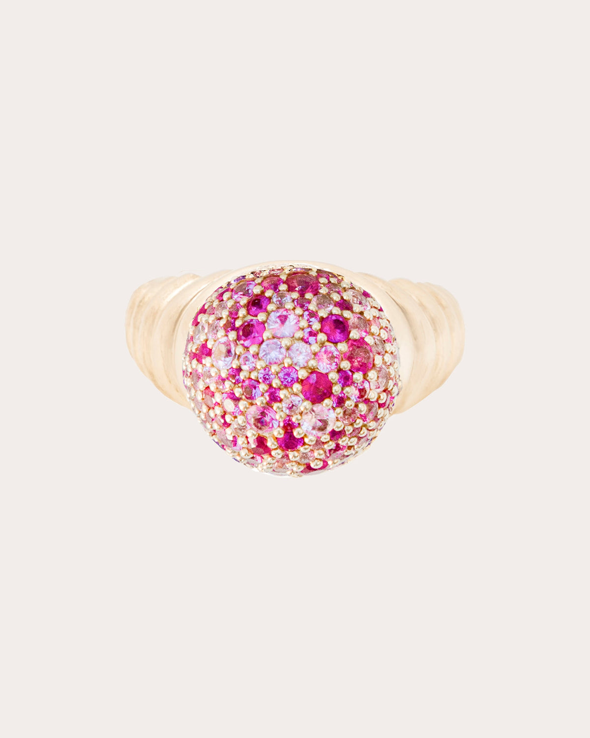 Pink Sapphire Revel Bobble Cocktail Ring