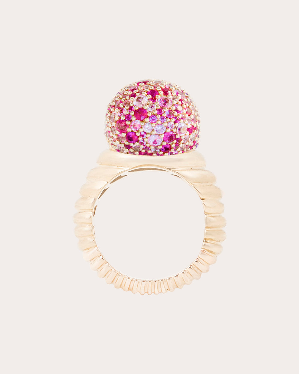 Pink Sapphire Revel Bobble Cocktail Ring