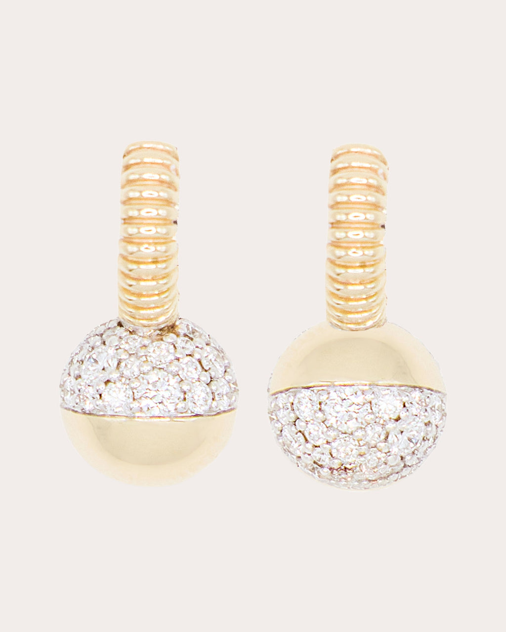 Diamond Revel Mini Bobble Huggie Earrings