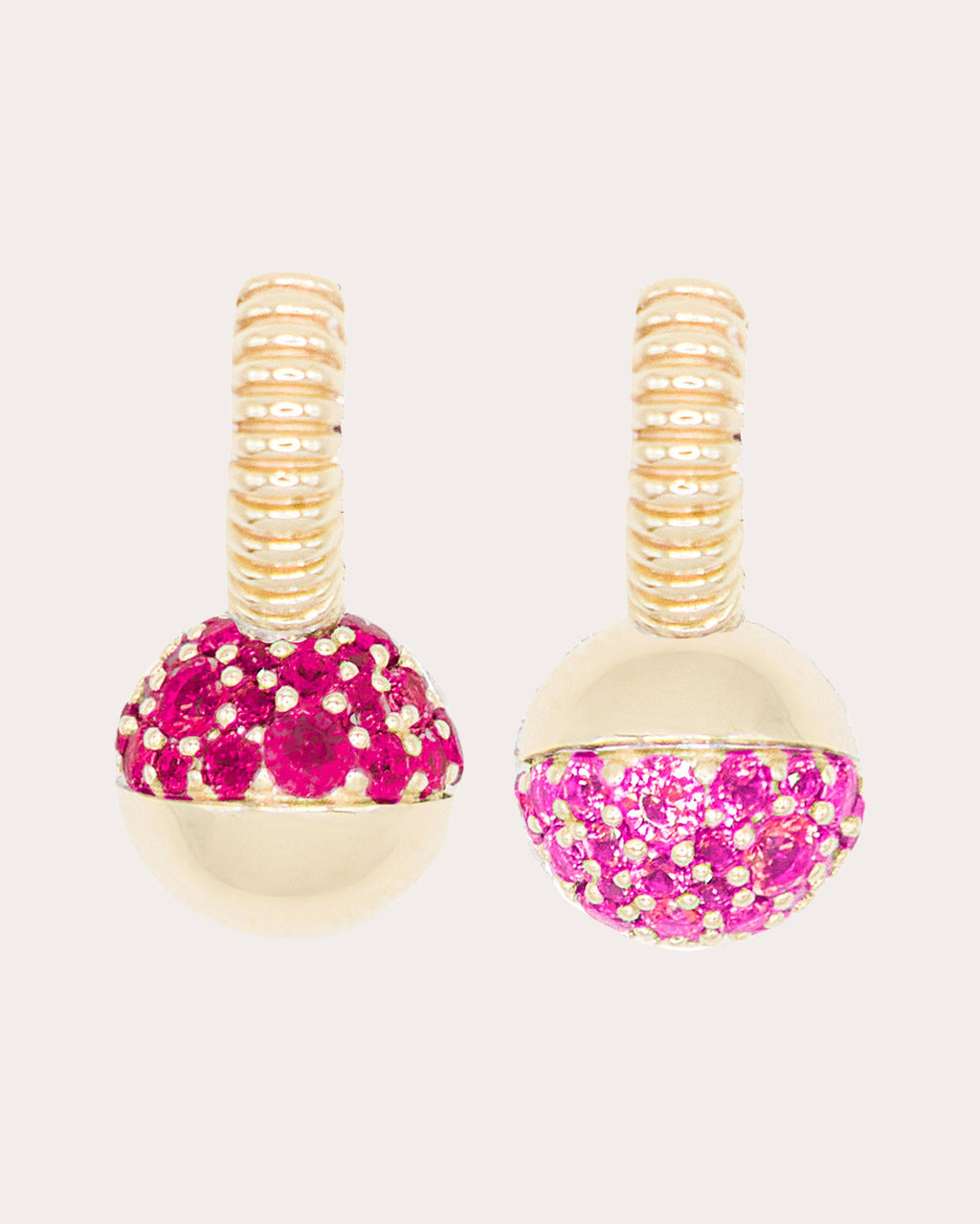 Ruby Revel Mini Bobble Huggie Earrings
