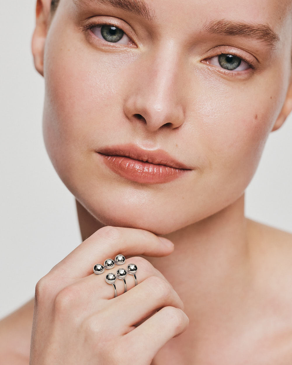18k Gold Multi Orb Ring