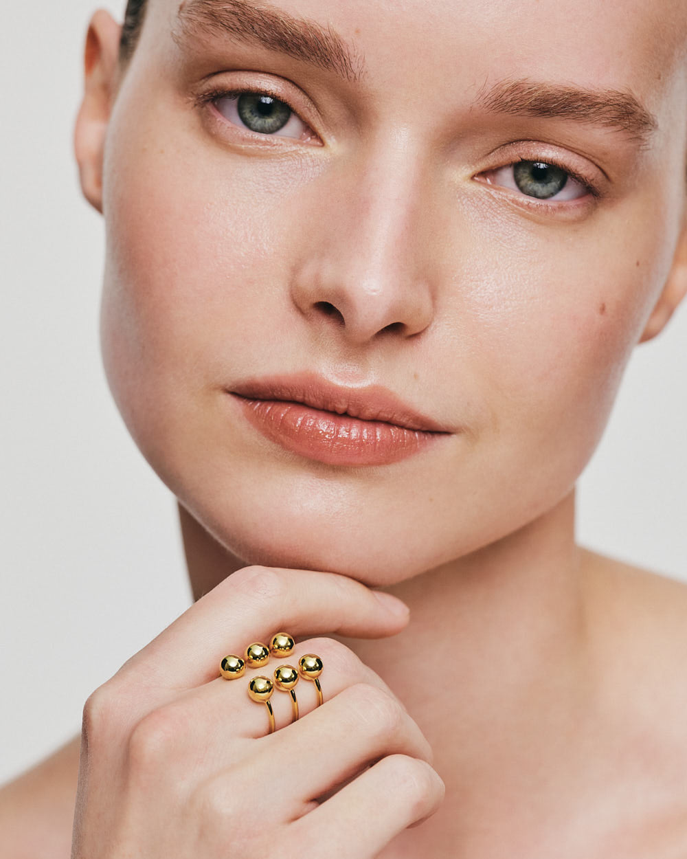 18k Gold Multi Orb Ring