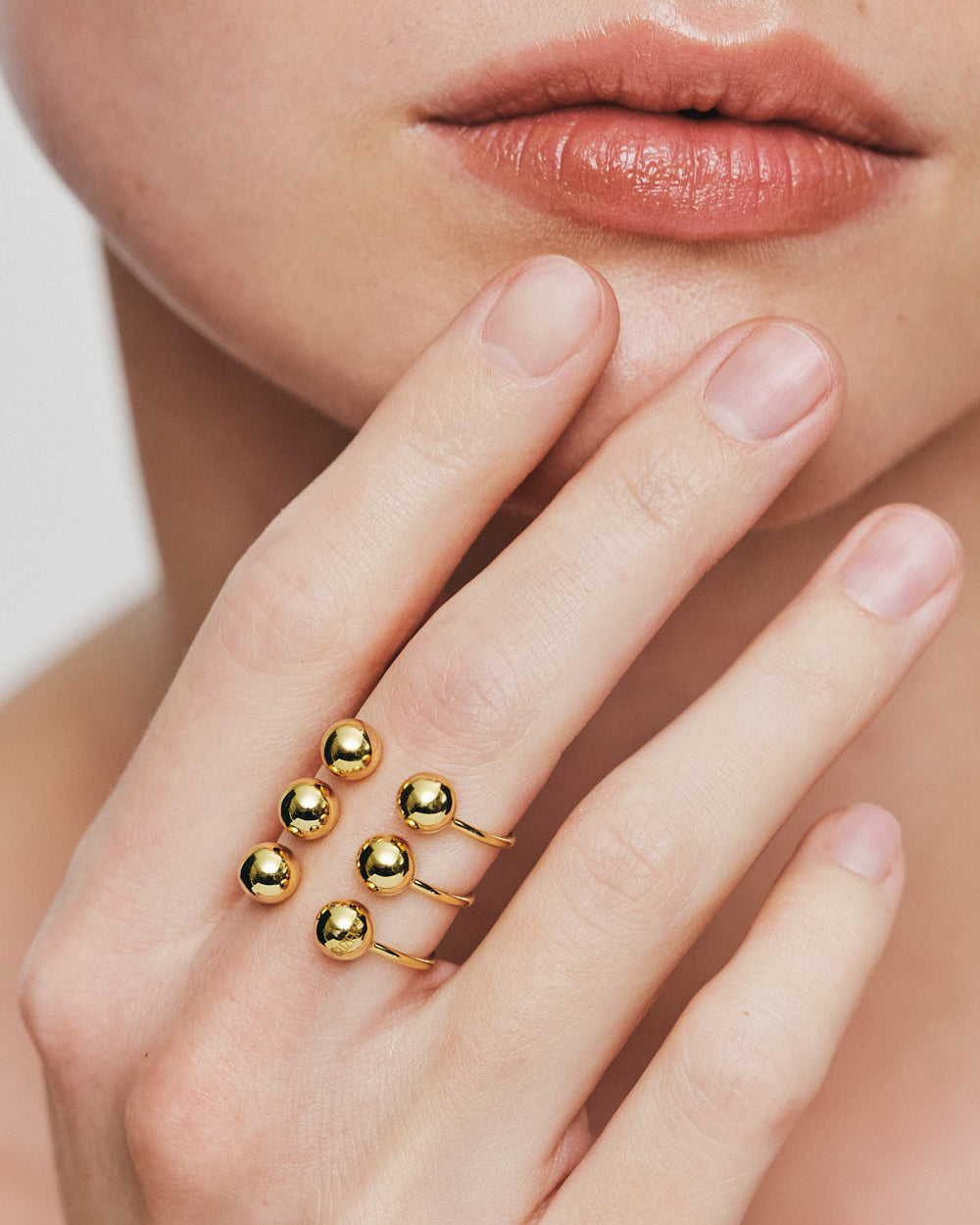 18k Gold Multi Orb Ring