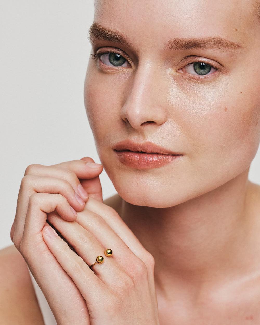 18k Gold Duo Orb Ring