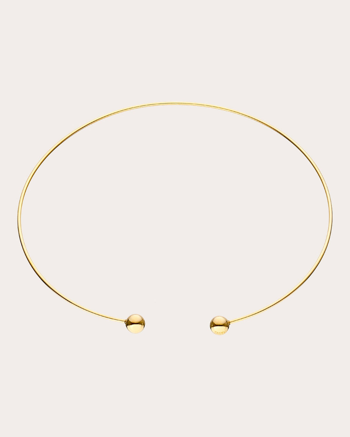 18k Gold Orbs Collar Necklace