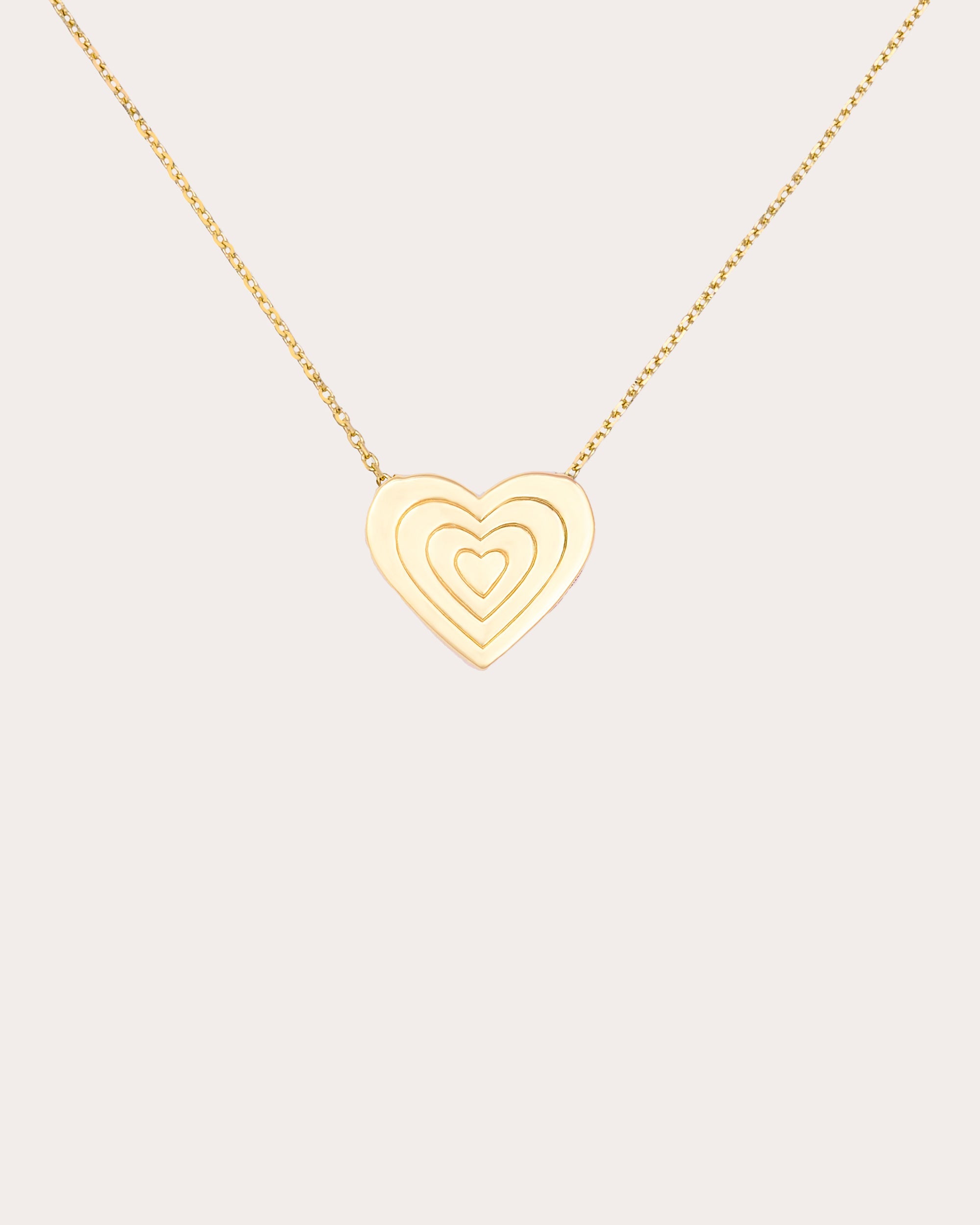 Pink Sapphire & Ruby 14k Gold Juju Heart Pendant Necklace
