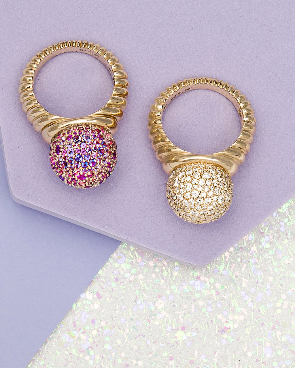 Amethyst Revel Bobble Cocktail Ring