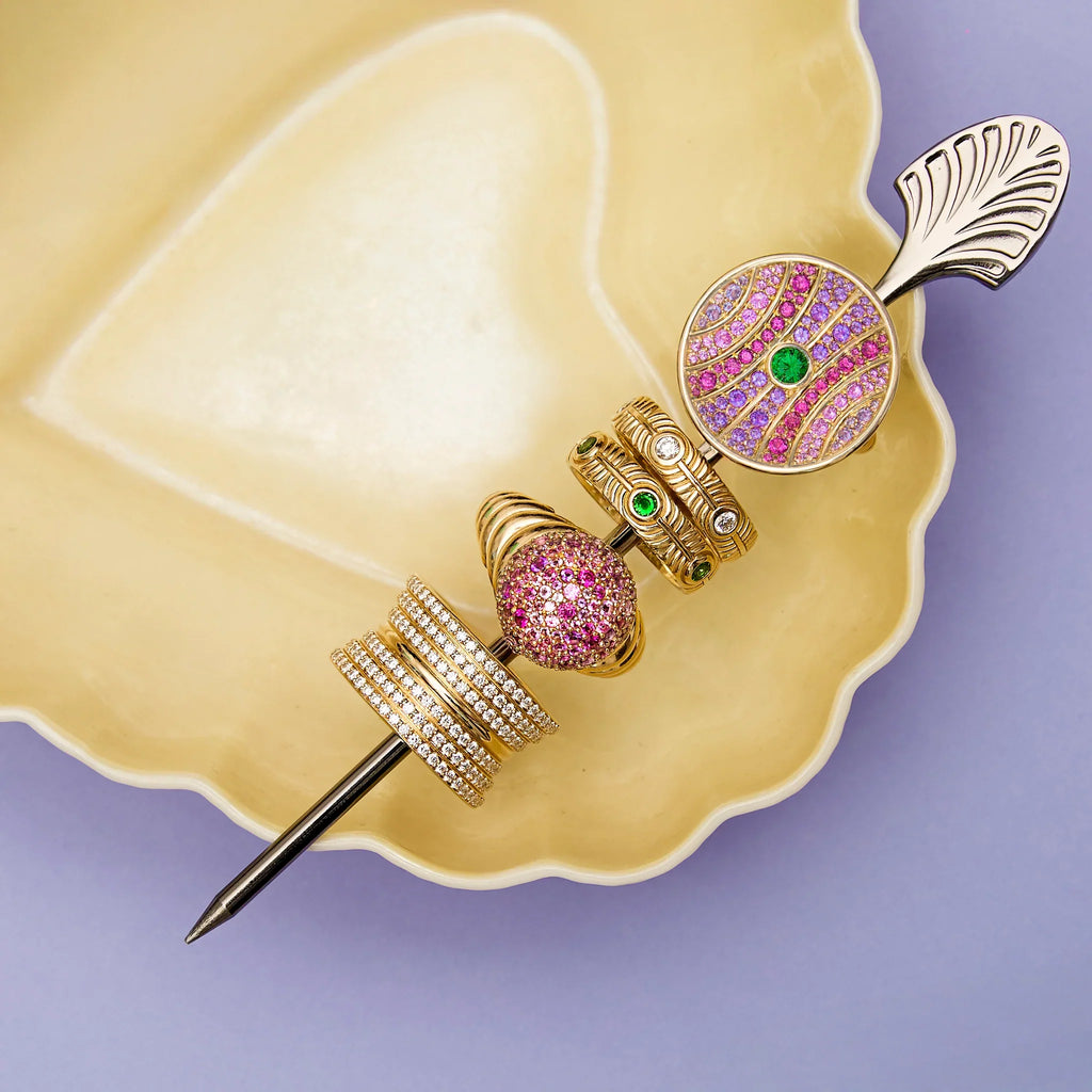 Pink Sapphire & 14k Gold Revel Bobble Ring