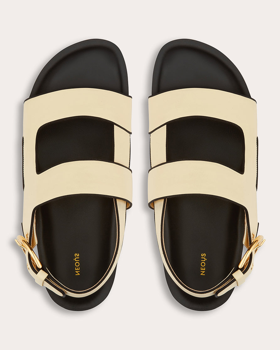 Cher Grosgrain-Trimmed Leather Platform Sandal