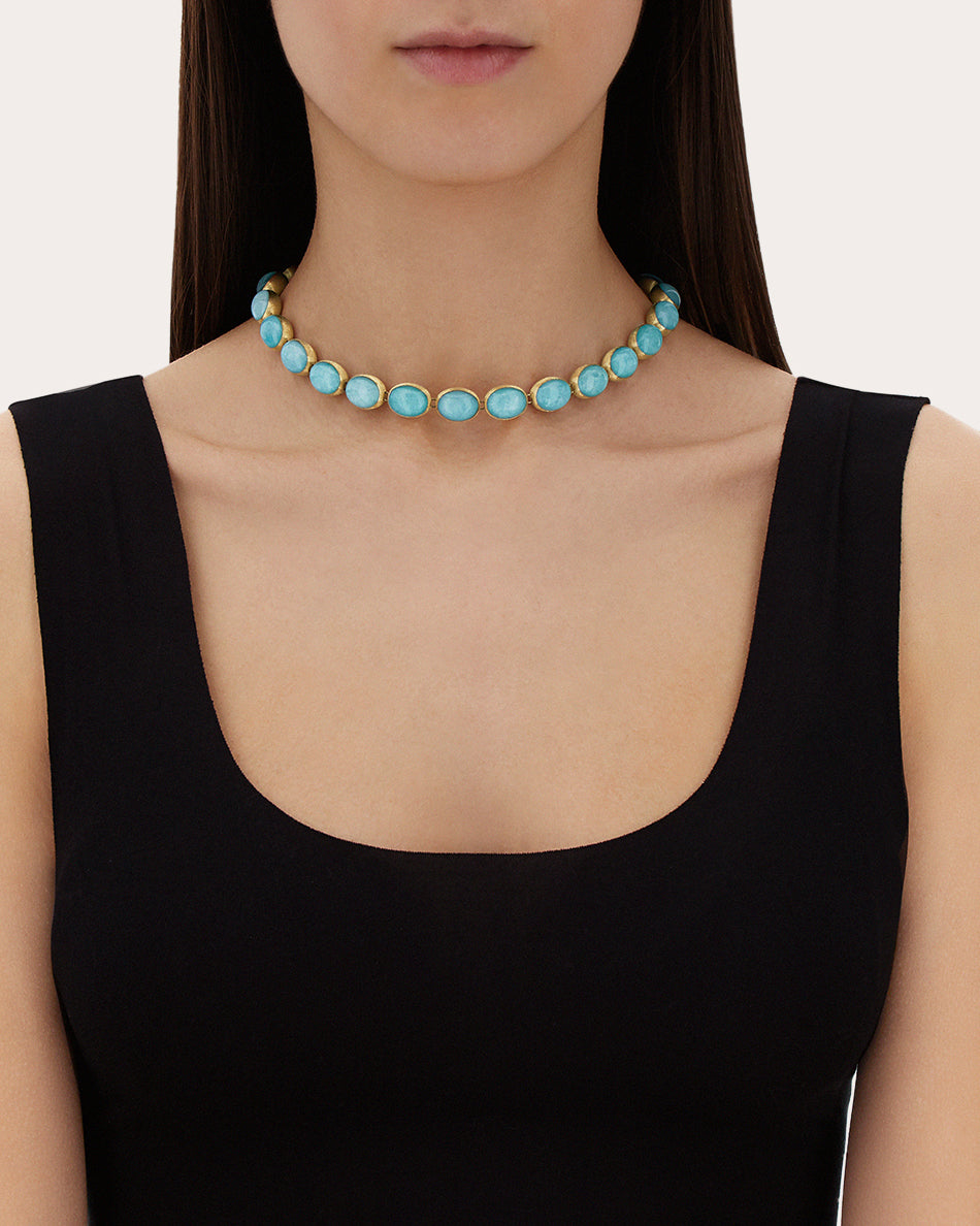 Amazonite Doublet Small Anice Boules Muse Necklace