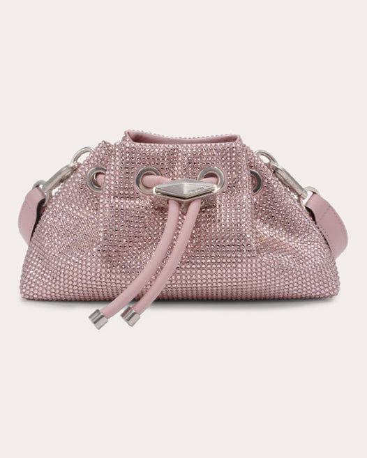 Small Cinch Crystal-Embellished Satin Shoulder Bag