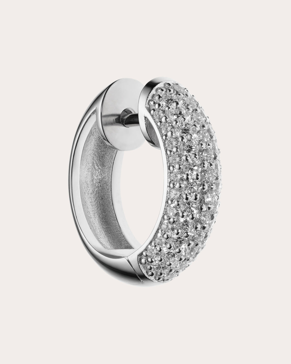 Diamond Bold Hug Hoop Earrings