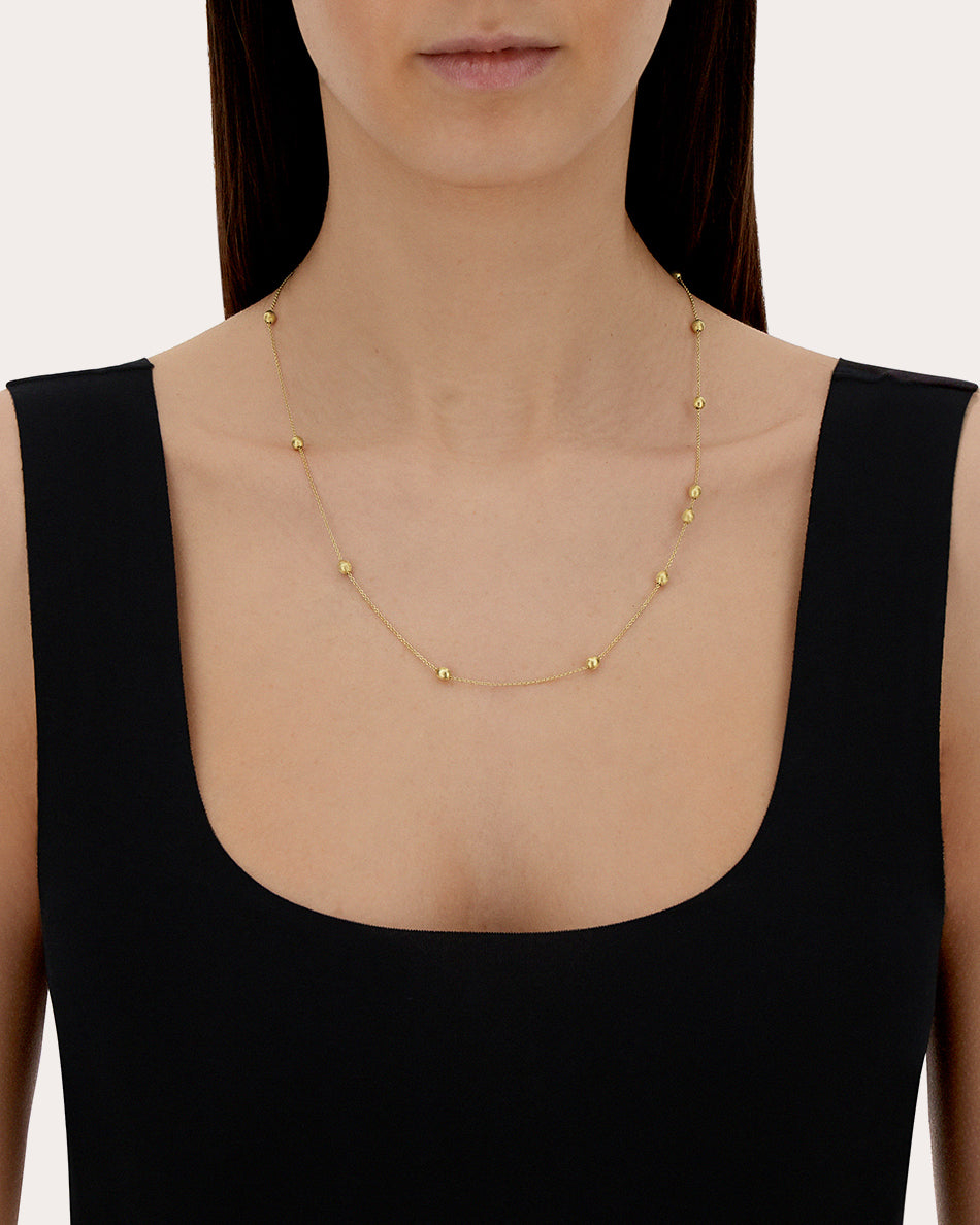 Diamond & 18k Gold Soffio Lariat Necklace