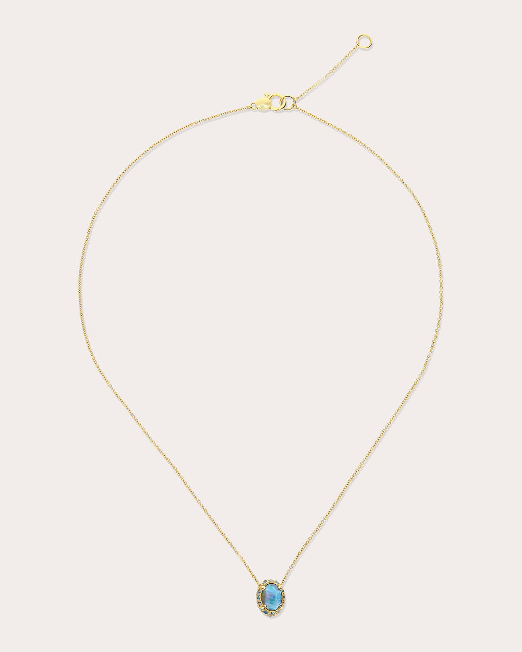 Green Sapphire & Blue Topaz 18k Gold Reversible Pendant Necklace