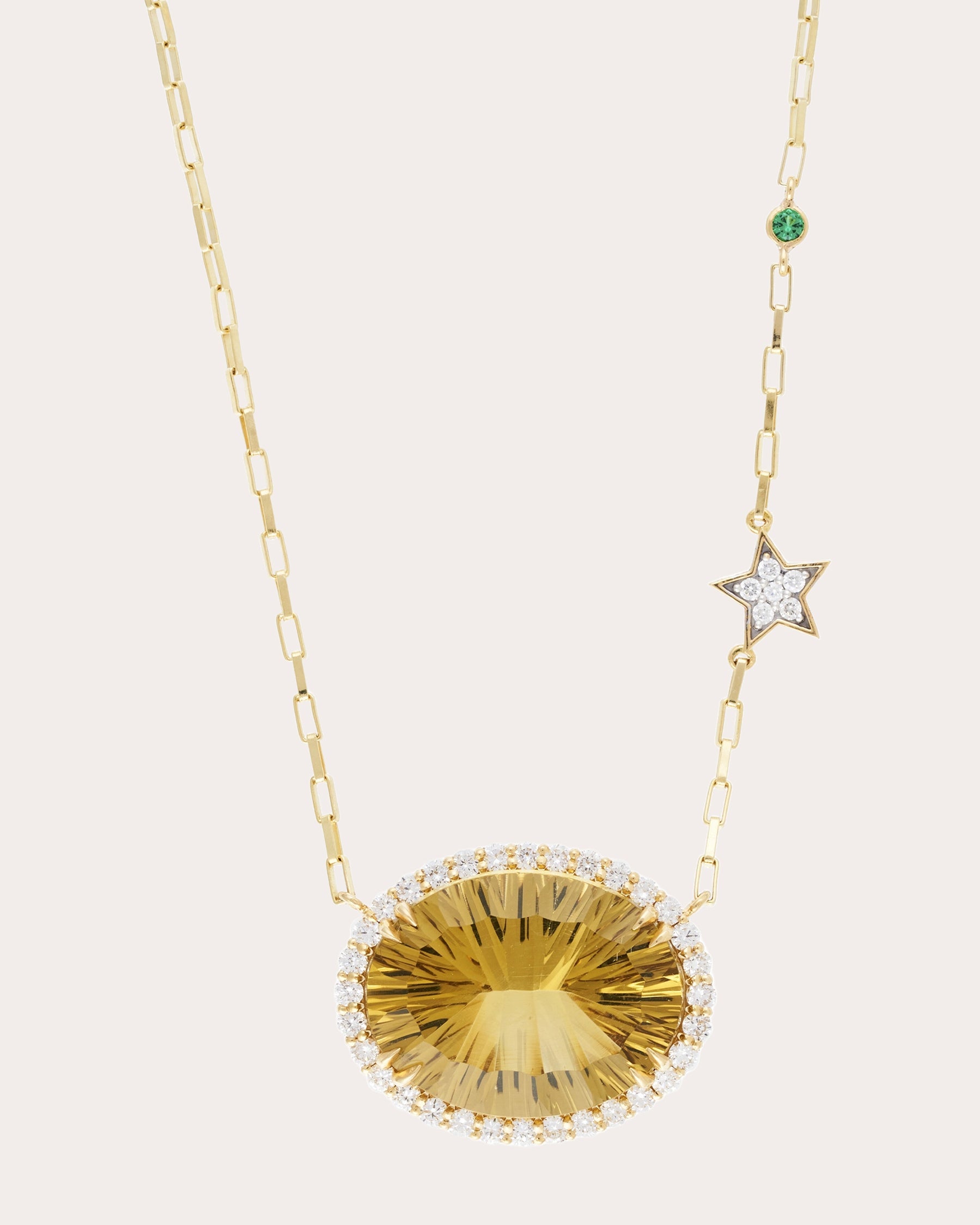 Citrine & Diamond 18k Gold Capella Pendant Necklace
