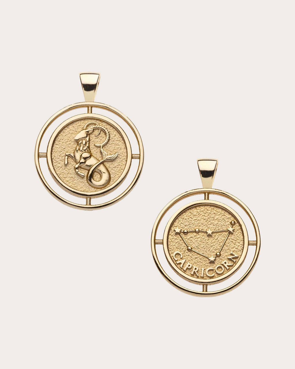 CAPRICORN Small Zodiac Coin Pendant Necklace