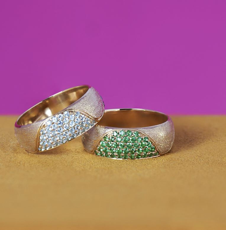 Color Wave 18K Gold Multi-Stone Ring