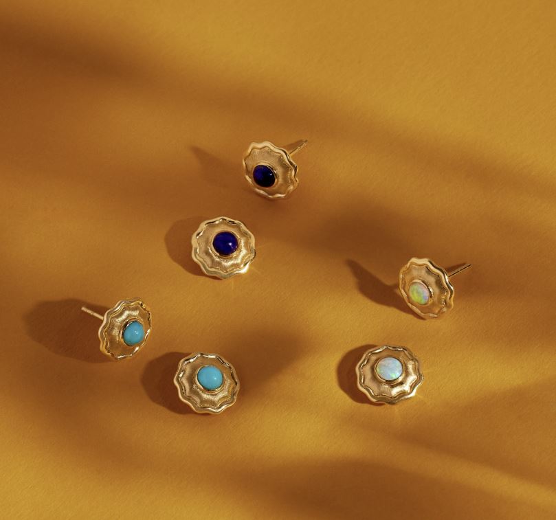 Opal & 18k Gold So Wavy Stud Earrings