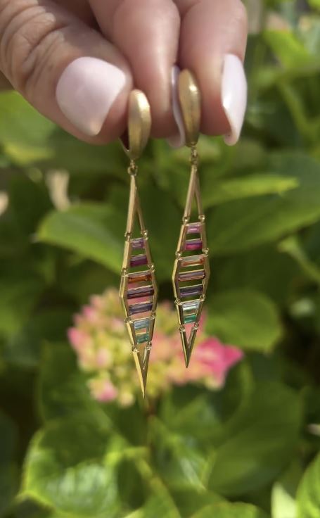 Sundown 18K Gold Multi-Stone Earrings