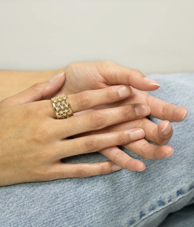 Palace 14K Gold Diamond Gate Ring