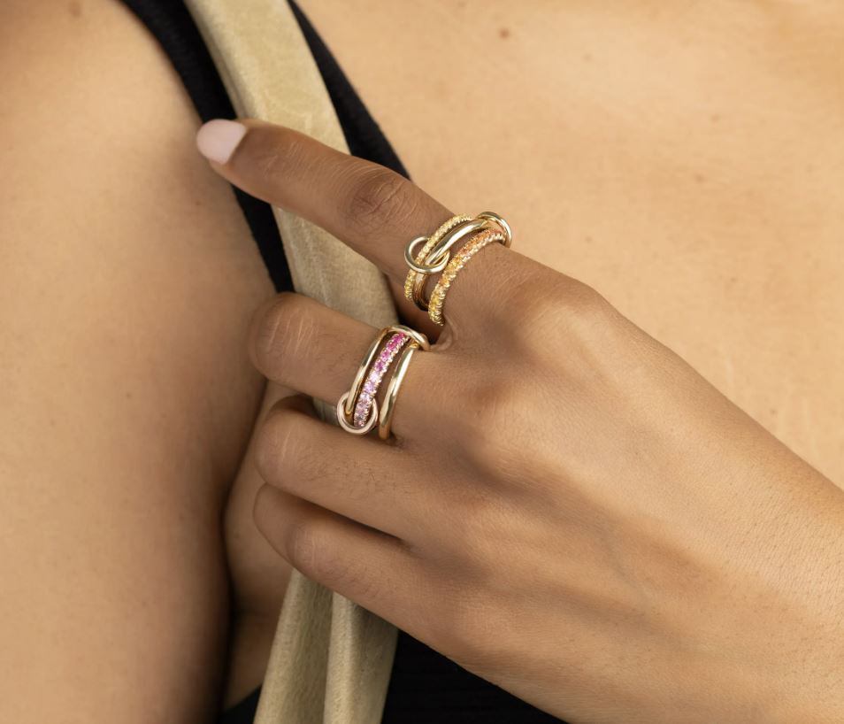 Orange Sapphire & 18k Gold Norah Ombré Ring