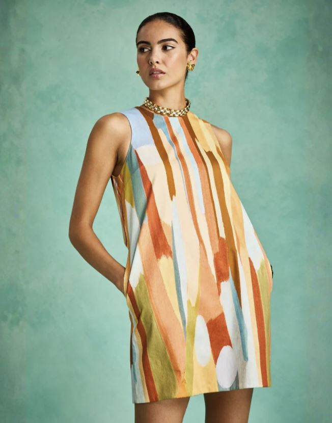 Fiona Cotton Poplin Reversible Shift Dress