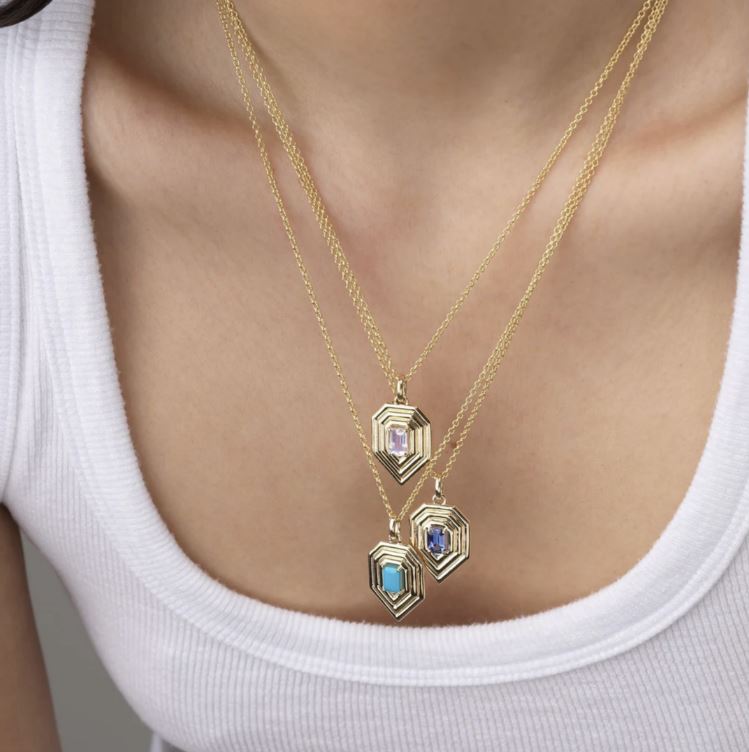 Revival 14K Gold Aquamarine Teardrop Pendant Necklace