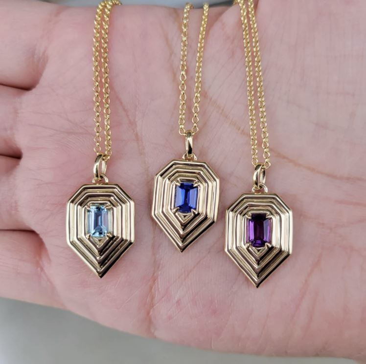 Revival 14K Gold Aquamarine Teardrop Pendant Necklace