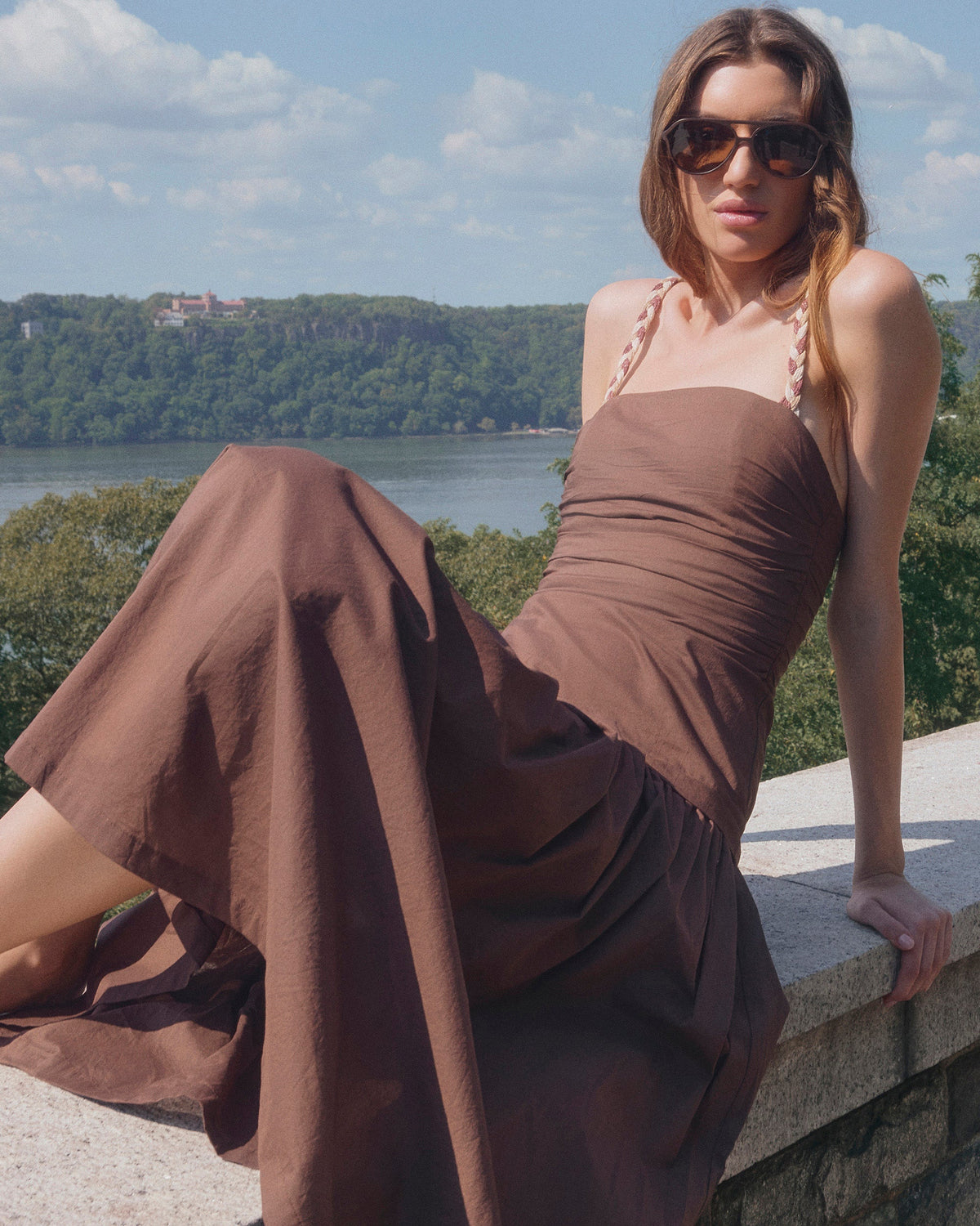 Sonora Cotton Drop-Waist Maxi Dress