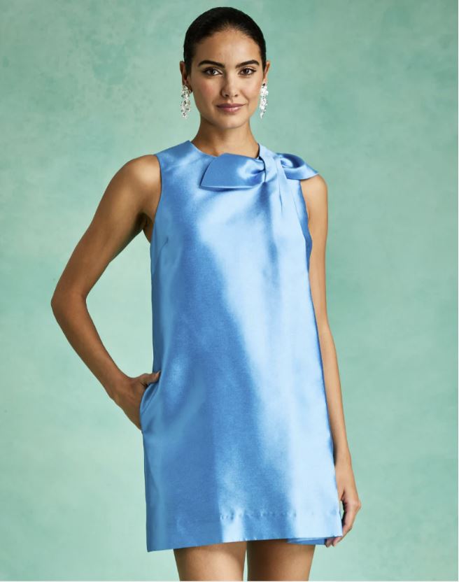 Soma Dupioni Bow Mini Shift Dress