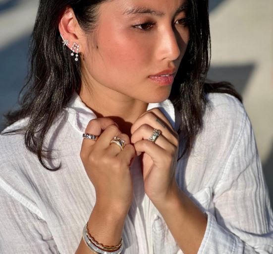 Diamond & 18k Gold Floating Drop Earrings