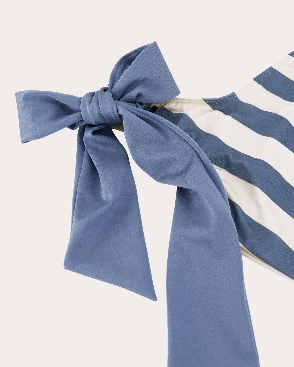 Carolina Stripe Bow Asymmetric One-Piece