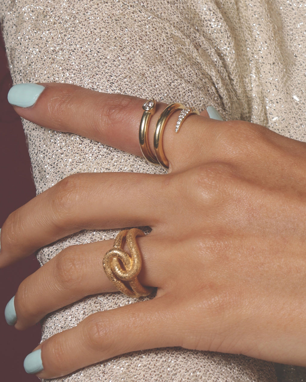 Diamond & 18k Gold Carolina Spiral Ring