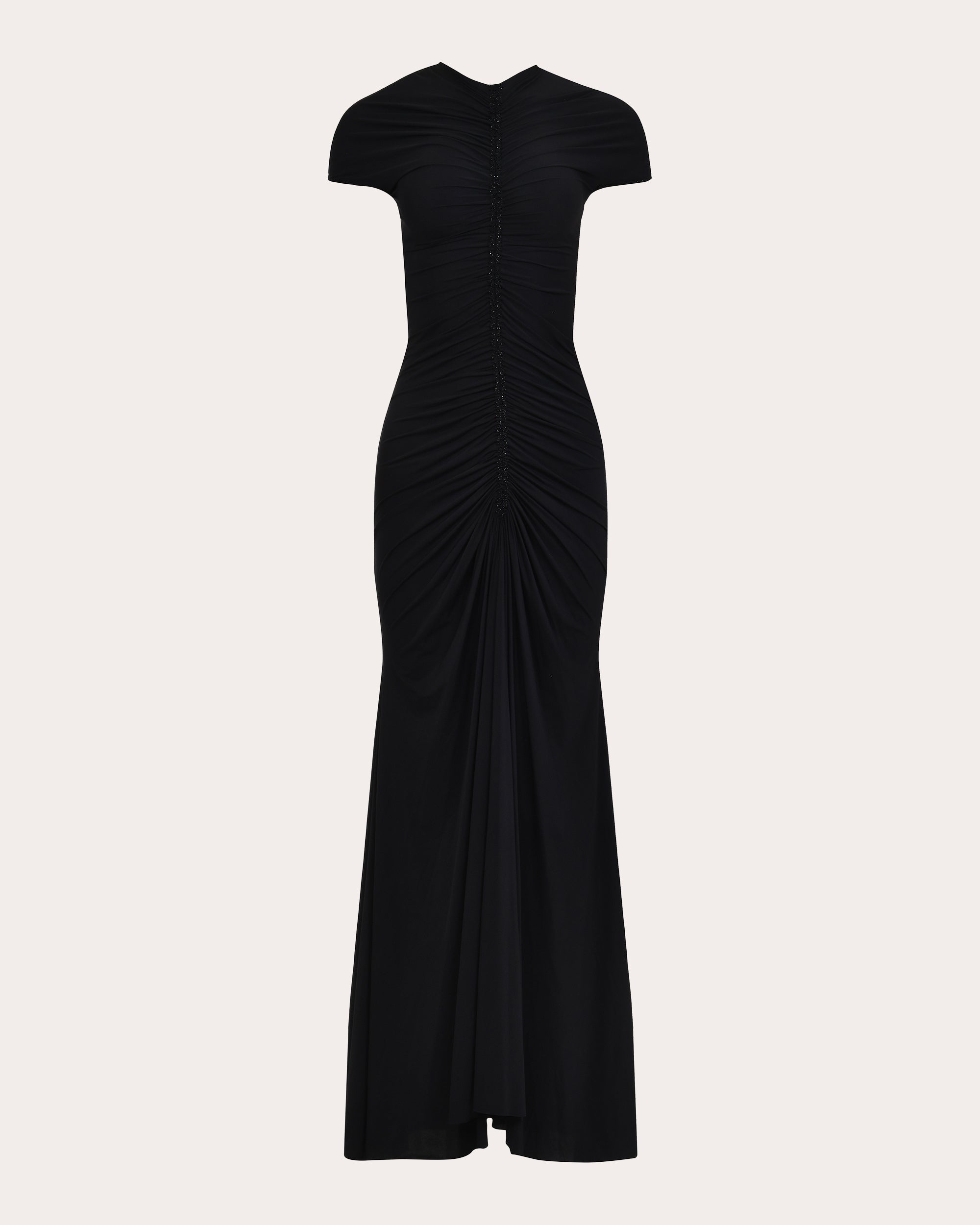 Cassandra Embellished Jersey Ruched Maxi Dress