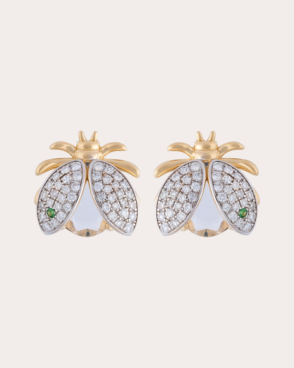 Diamond & Crystal Quartz Catarina Stud Earrings