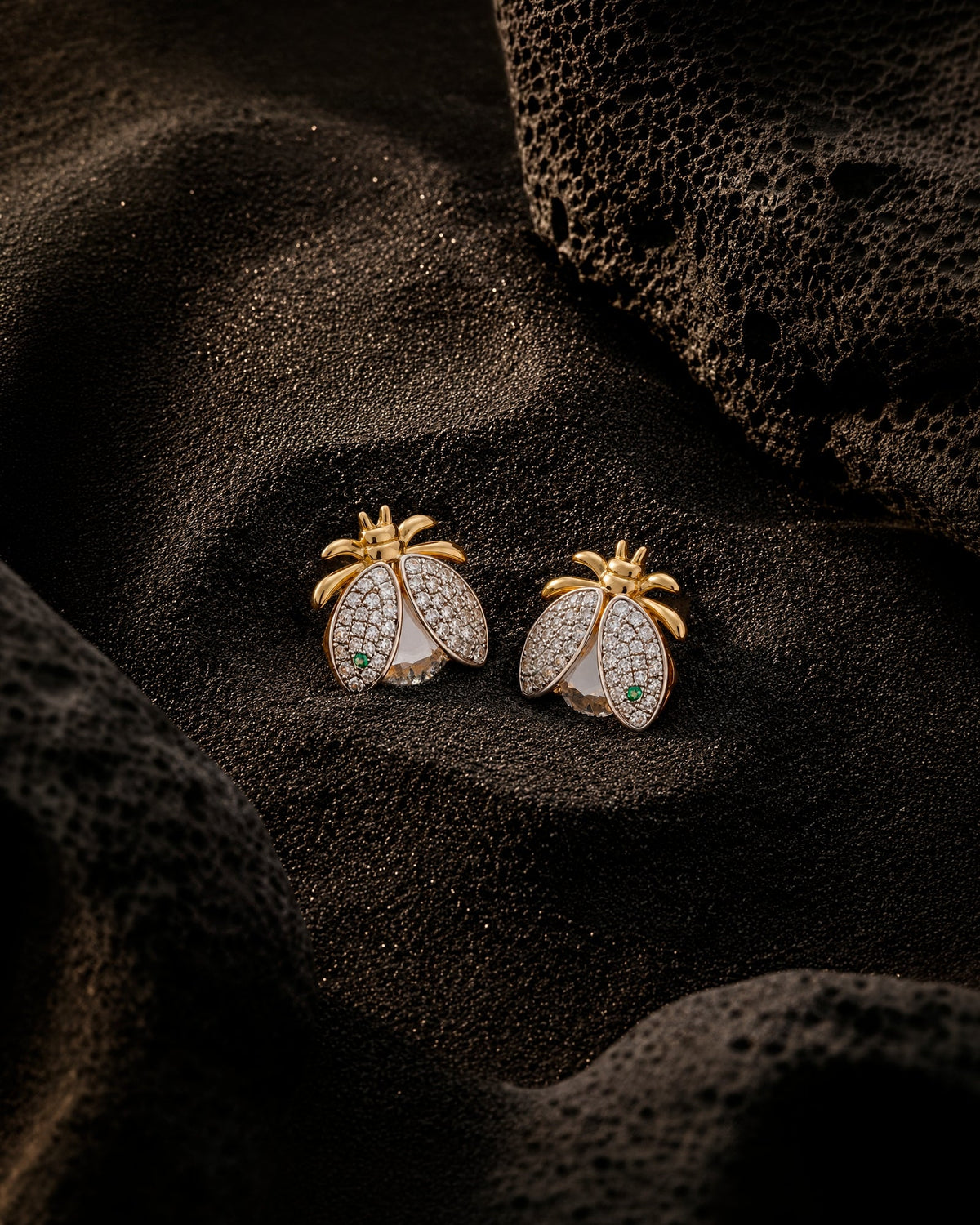 Diamond & Crystal Quartz Catarina Stud Earrings