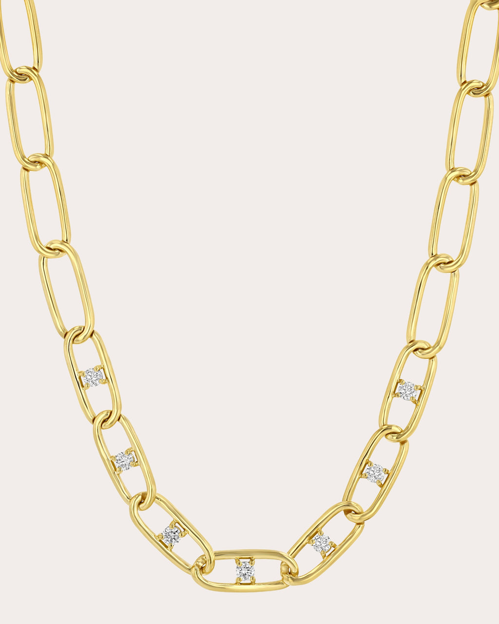 Diamond & 18k Gold Celebrate Chain Necklace