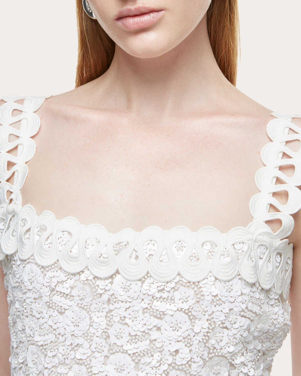 Centella Embroidered Floral Sequin Maxi Dress