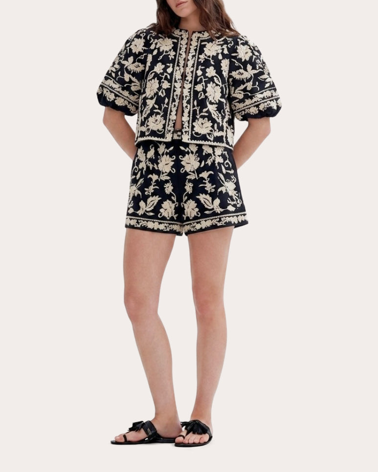 A Century Ago Embroidered Floral Jacket