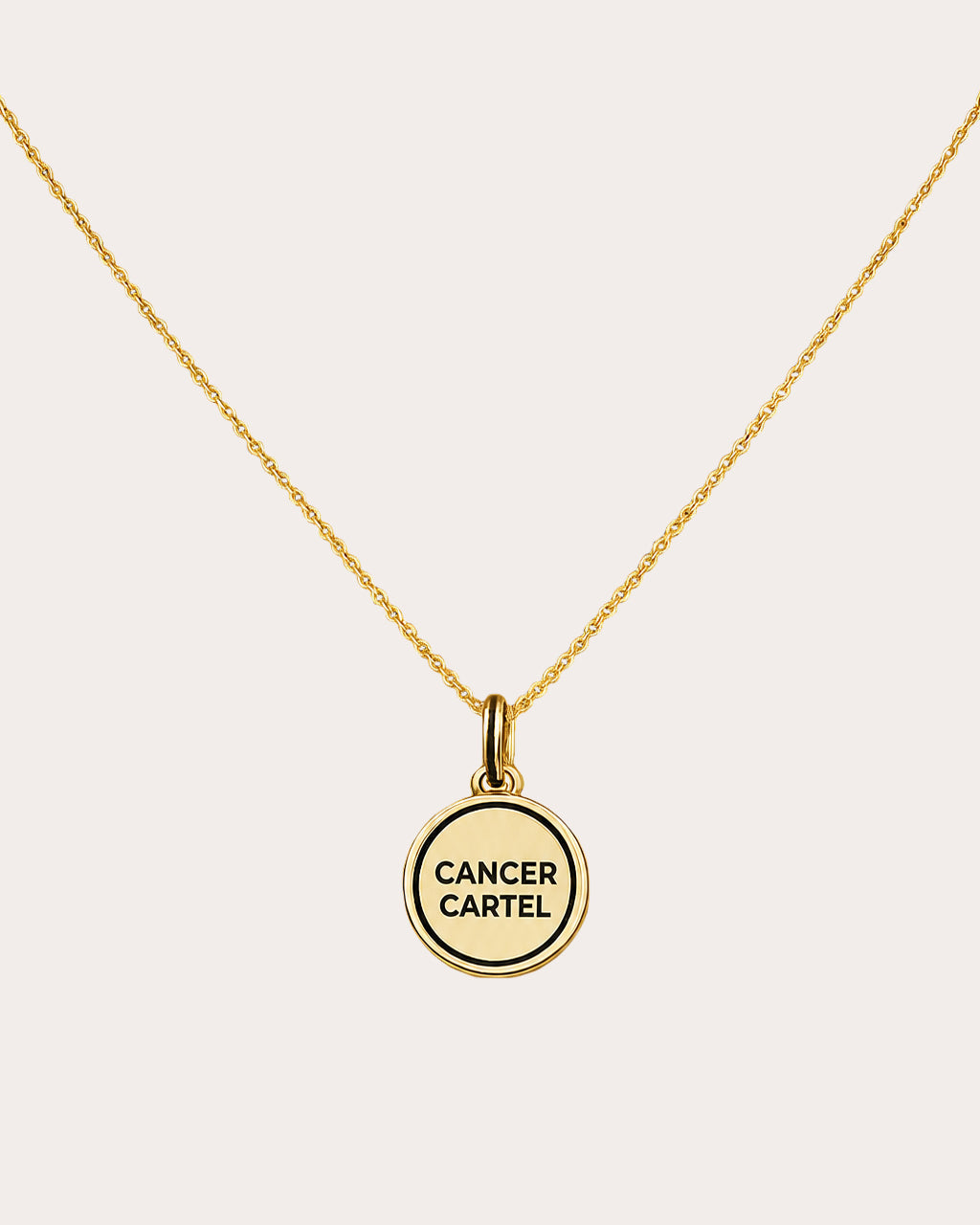 14k Gold Cancer Cartel Pendant Necklace