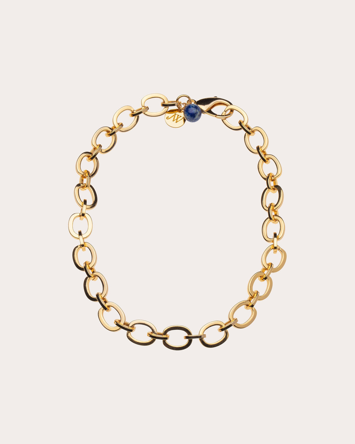 Lapis Lazuli Chunky Link Chain Necklace