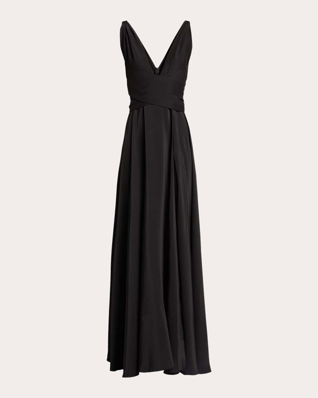 Cirrus Silk Charmeuse Belted Gown