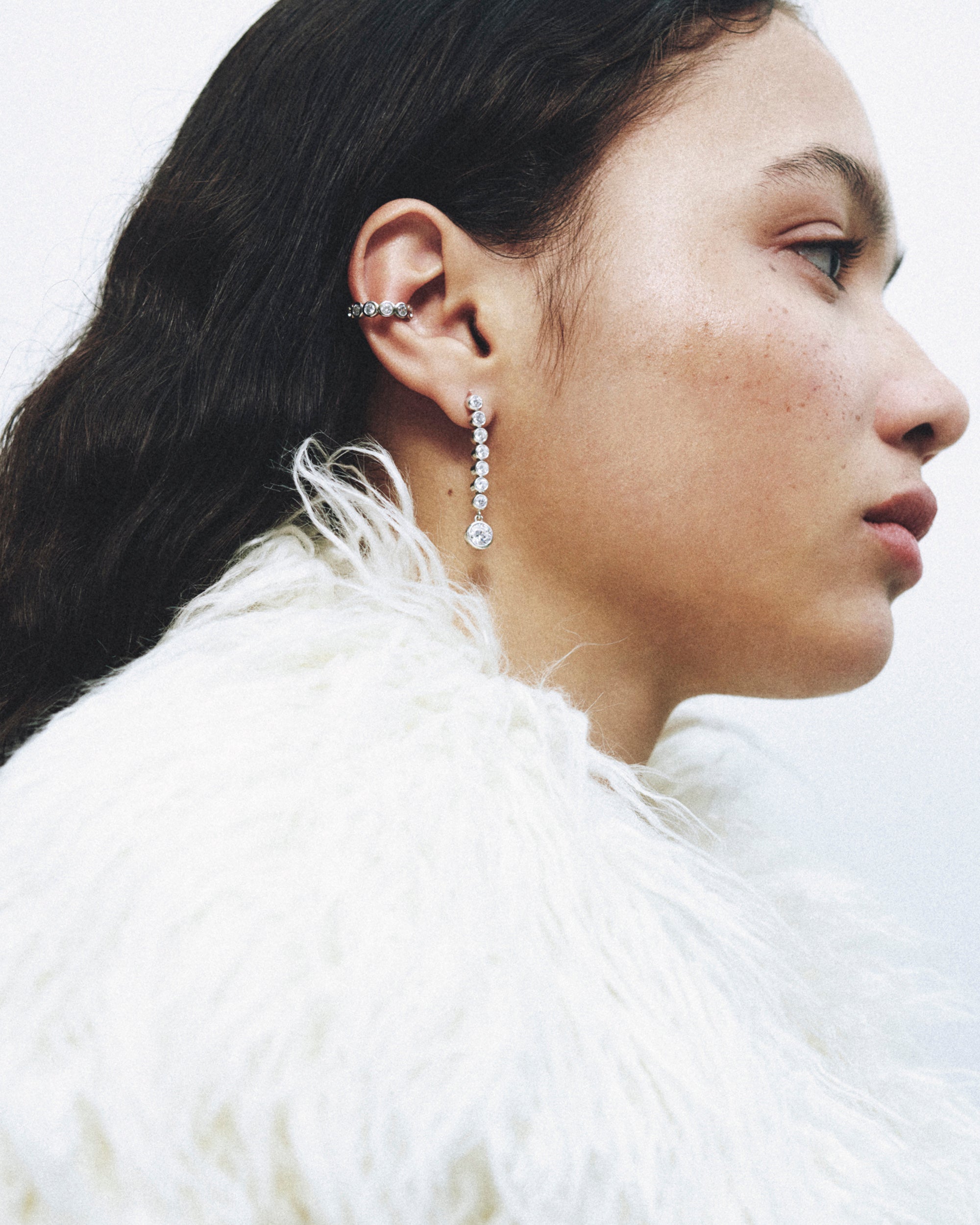 Pearl & Cubic Zirconia Ascent Drop Earrings