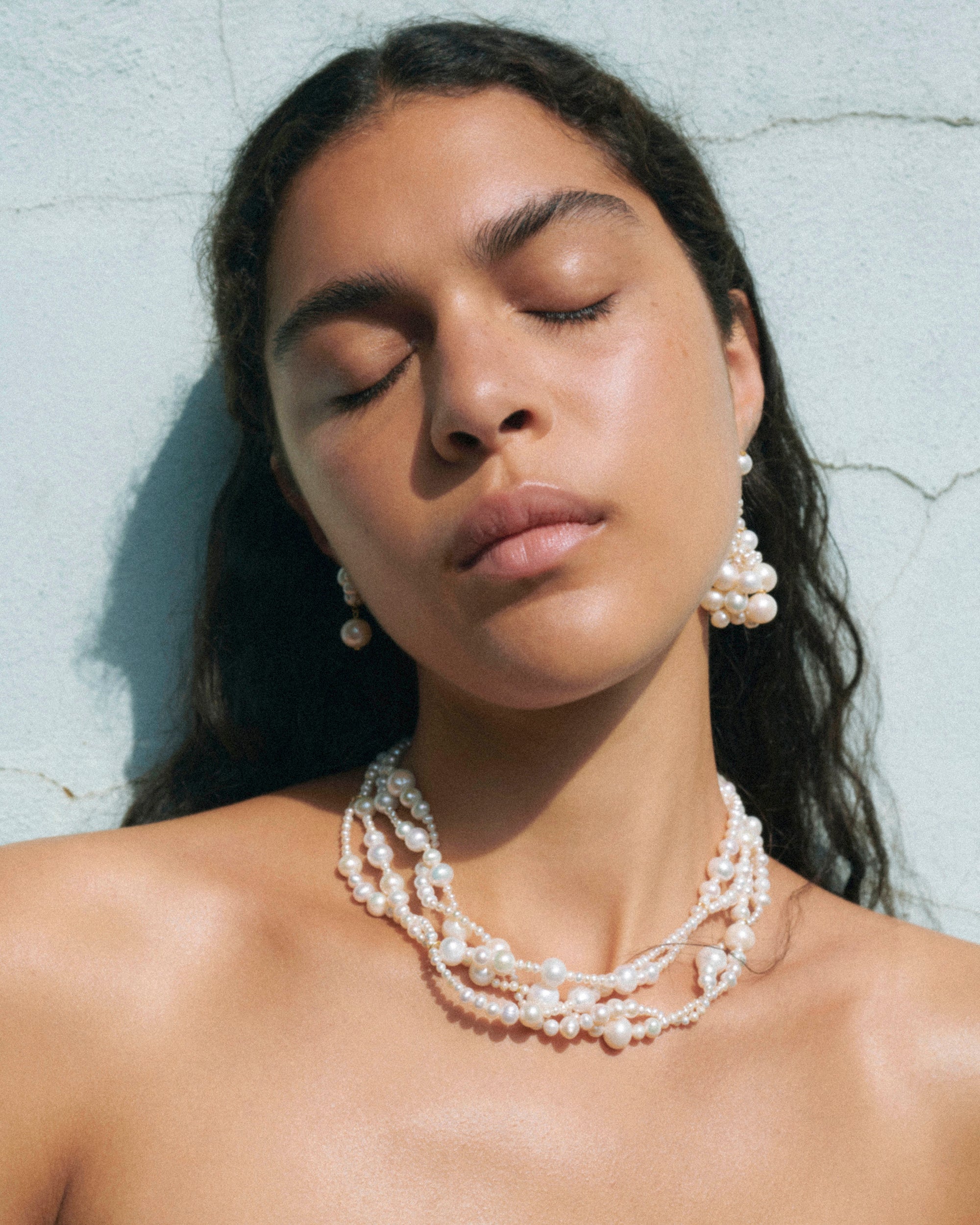 Twisted 18K Gold Vermeil Pearl Necklace