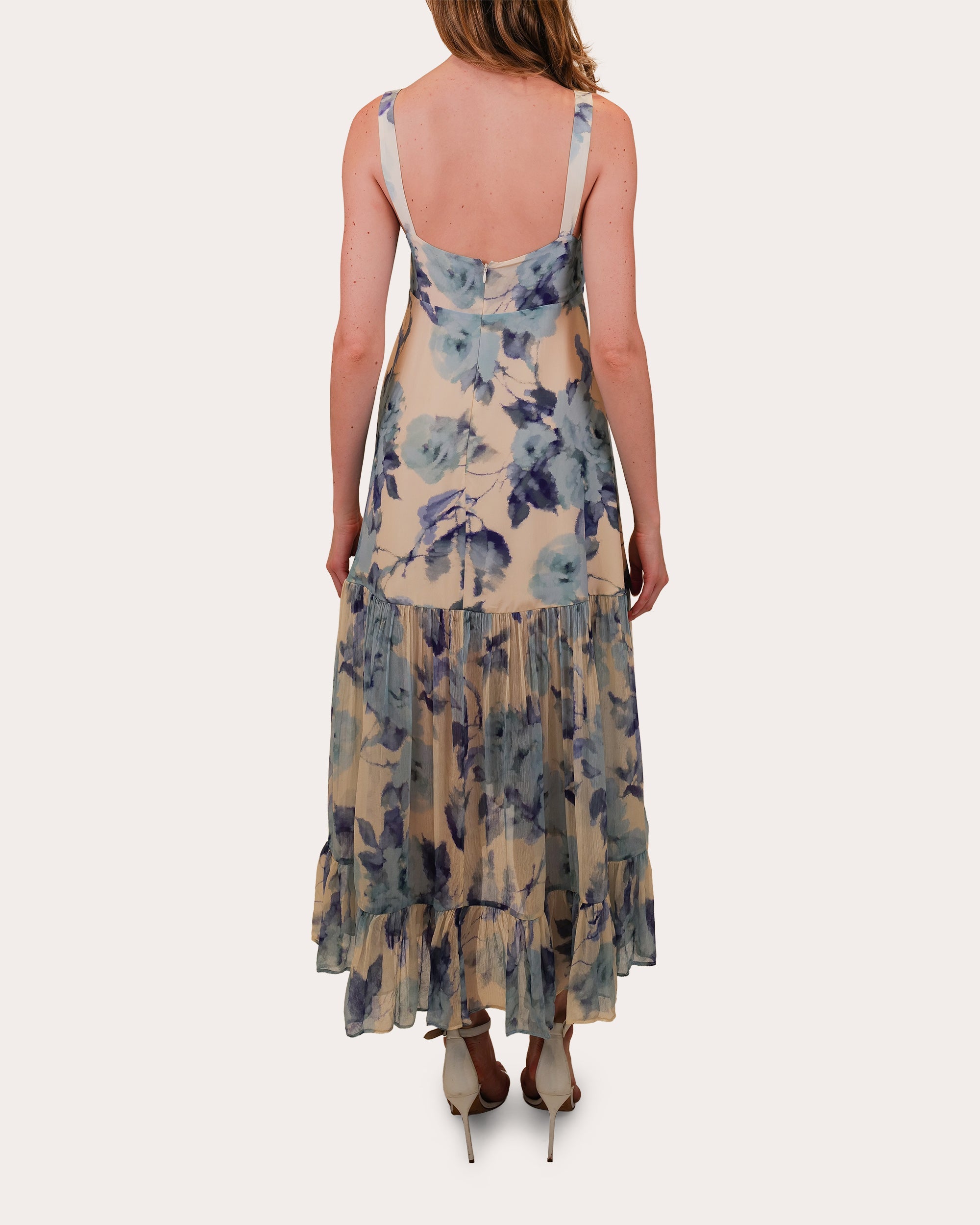 Bellevue Floral Chiffon Midi Dress