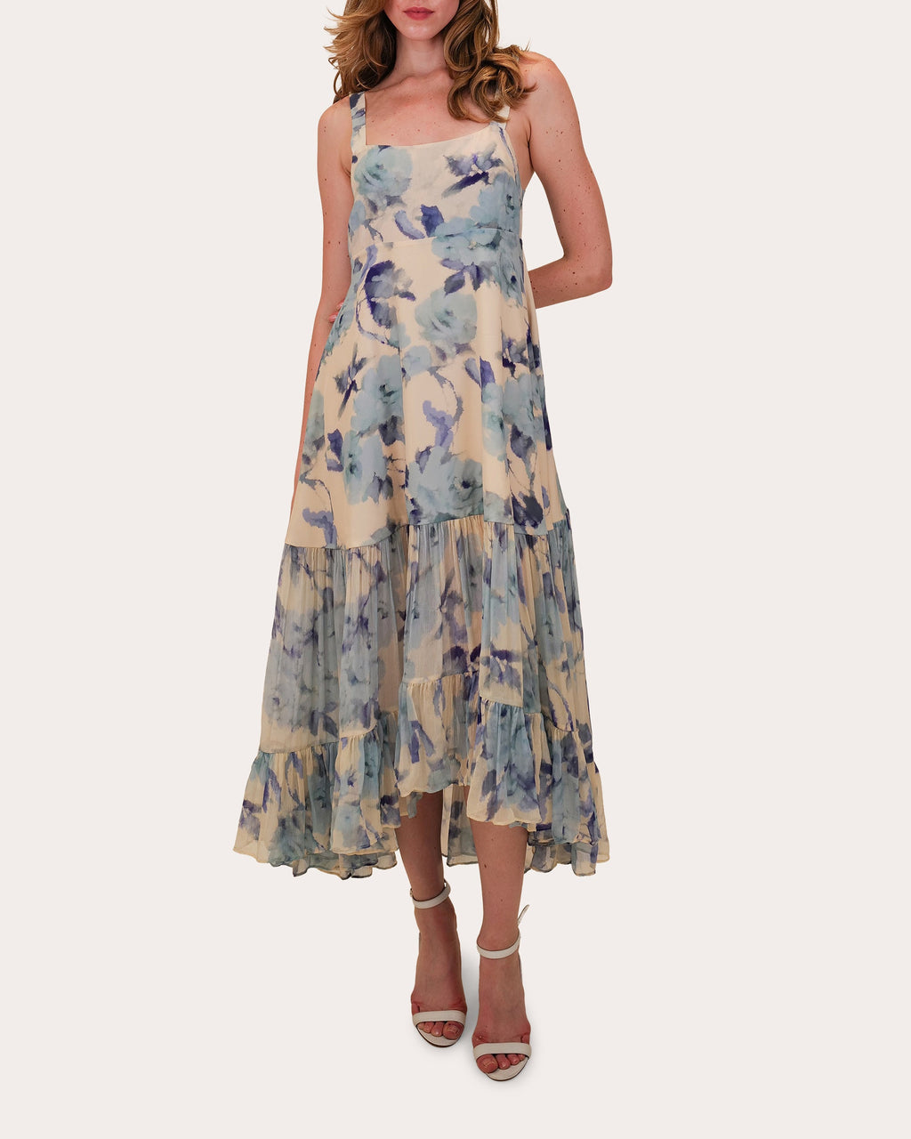 Bellevue Floral Chiffon Midi Dress