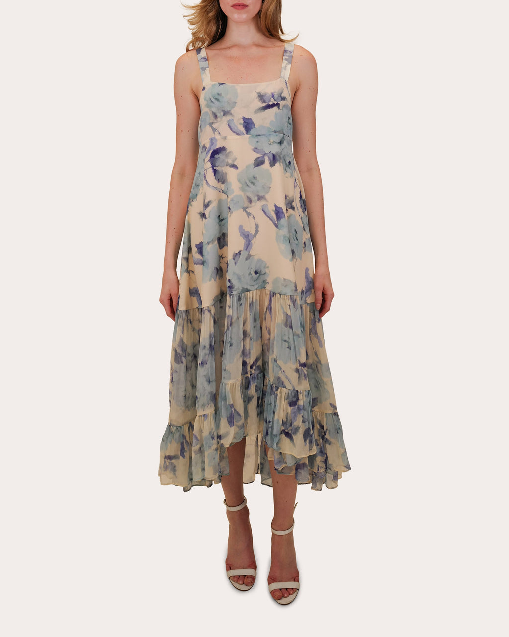 Bellevue Floral Chiffon Midi Dress