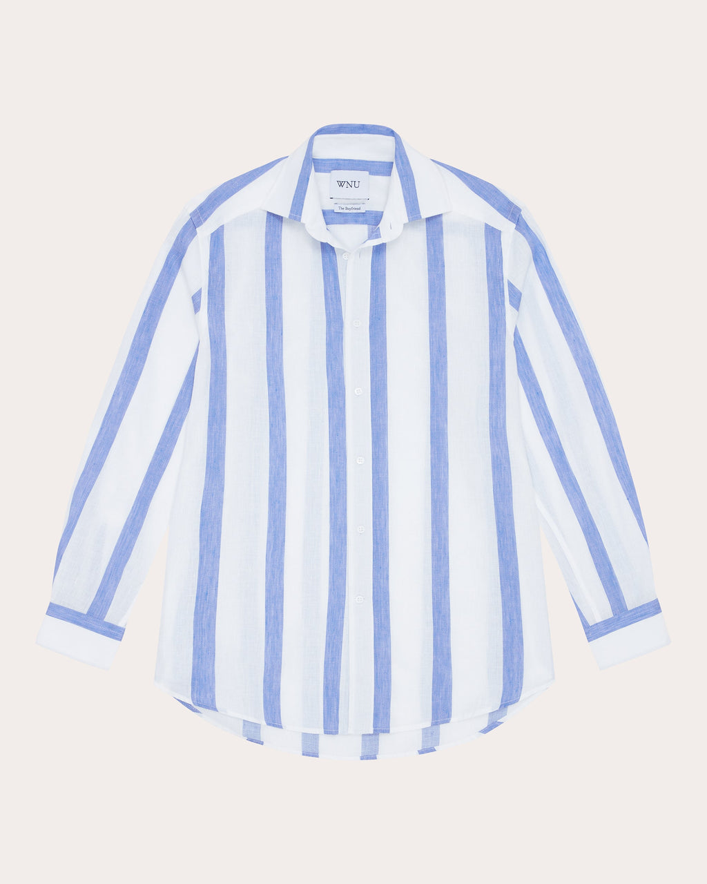 The Boyfriend Stripe Linen Cotton Shirt