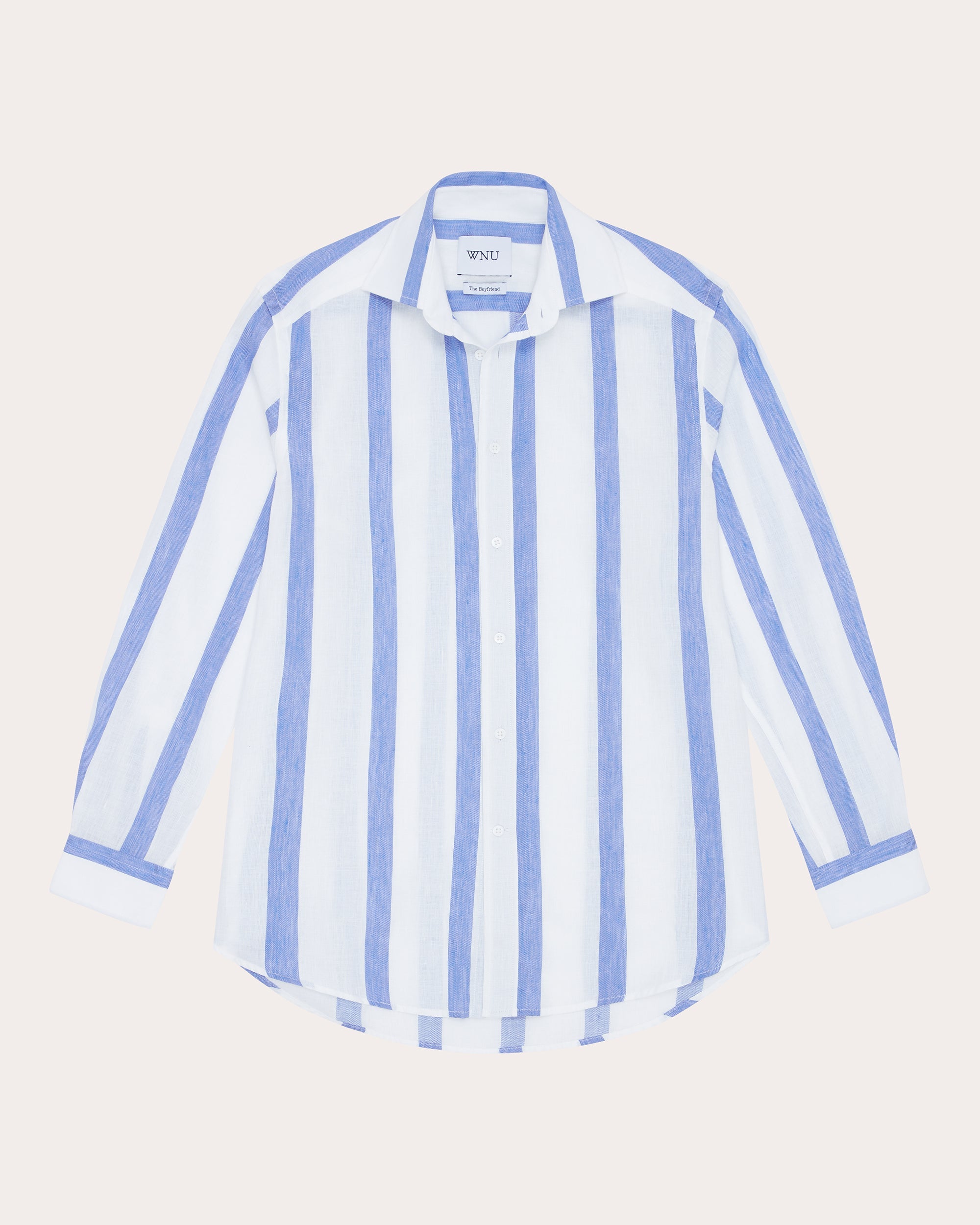 The Boyfriend Stripe Linen Cotton Shirt